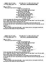 Đề kiểm tra học kì I môn Ngữ văn Lớp 9 - Năm học 2016-2017 - Trường THCS Vinh Tân (Có đáp án)